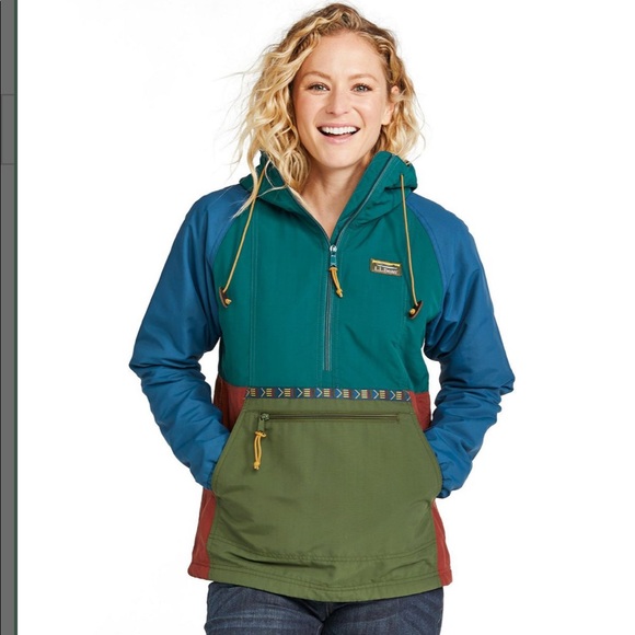 LL Bean Pullover Jacket in Navy/Olive, XXS - Picture 6 of 6